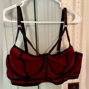 Torrid Curve Burgundy Mesh Bralette
